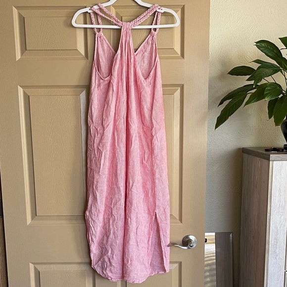 Tahari Striped Braided Straps Linen Cover Up Dress! - Picture 3 of 8